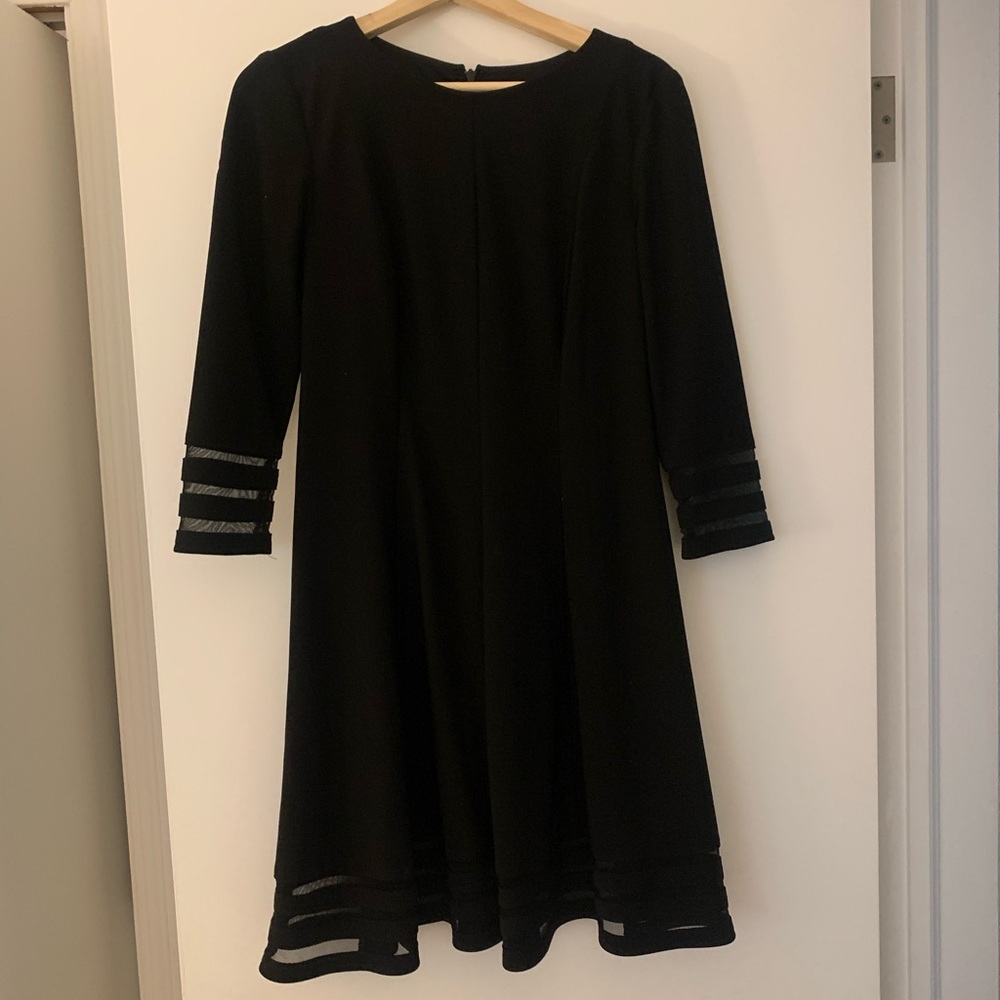 Jessica Howard Black Mid-sleeved dress